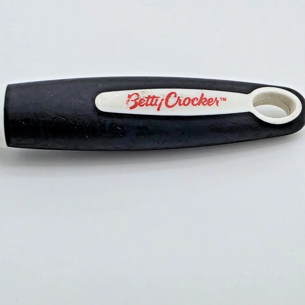 Betty Crocker Black & White  Plastic Slotted Spoon